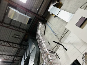 Grease duct insulation with 1-hour fire rating